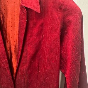 Red Textured Blazer